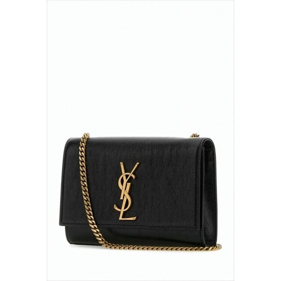 Saint Laurent Rectangular Shoulder Bag With Gold-Tone Interlocking Logo - NWT - Picture 2 of 2